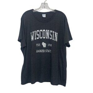 Wisconsin Badger State Tshirt Womens XXL Gray Souvenir Port & Company